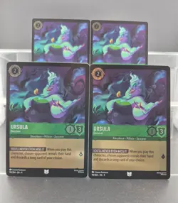 Disney Lorcana Ursula - Deceiver 90/204 Fabled Uncommon Foil 4 Cards - Image 1