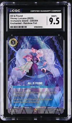 Disney Lorcana All Is Found Enchanted 2025 Archazia's Island 220/204 CGC 9.5 - Image 1