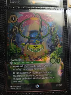 Disney Lorcana Wilds Unknown - Alien - True Believer 229/204 (Enchanted) - Image 1