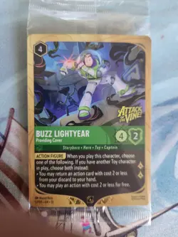 Lorcana Attack Of The Vine Buzz Lightyear Providing Cover Prerelease Promo - Image 1