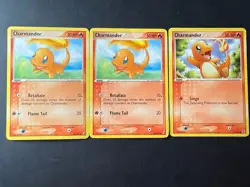 2006 Pokemon TCG Charmander 48/100 Common Trading Card+Copy+Charmander 57/112 - Image 1