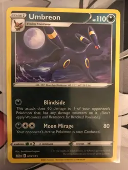 Pokemon TCG Umbreon Promo Card Dragon Discovery 009/015 McDonald's 2025 NM - Image 1