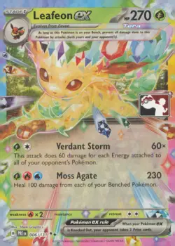 LEAFEON EX 006/131 HOLO DOUBLE RARE PRIZE PACK SERIES CARDS POKEMON NEAR MINT - Image 1