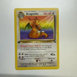 Dragonite 19/62 1st Edition LP Played Fossil Set 1999 Rare Non-Holo Pokemon Card - Image 1