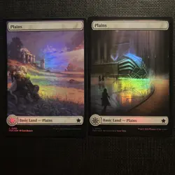 Set Of x2 MTG FOIL Plains 282/283 Full Art - Foundations #282 - Image 1