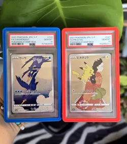 PSA 10 Pikachu 227/S-P Cramorant 226/S-P Stamp Box Promo Pokemon Card Japanese - Image 1