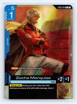 Zechs Merquise C+ Holo Foil ST02-011 | Gundam Card Game TCG | MINT! - Image 1