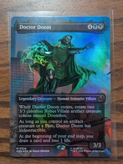 Doctor Doom 336 Borderless Foil Marvel Super Heroes MSH MTG Magic Mythic - Image 1