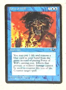 Magic the Gathering * MTG * 1 X Force of Will * Alliances * MP - Image 1