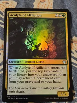Acolyte of Affliction FOIL Theros Beyond Death MTG Magic LP - Image 1