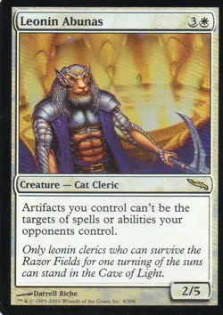 Magic Mtg FOIL Mirrodin Leonin Abunas near mint - Image 1