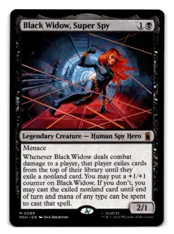 MTG Black Widow, Super Spy NM M 89 Marvel Super Heroes - Image 1