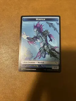 Foil Merfolk / Detective Token - Murder at Karlov Manor - MKM - NM - Image 1