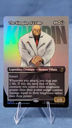 The Kingpin Of Crime 374 Borderless Foil Marvel Super Heroes MSH MTG Magic M/NM - Image 1
