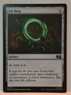 MTG Sol Ring x1 Commander Marvel Super Heroes Regular NM/PFresh! - Image 1
