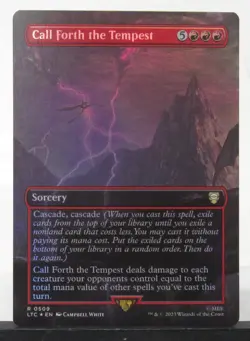 MTG Call Forth the Tempest Borderless Holo Foil NM LOTR Tales Of Middle Earth - Image 1