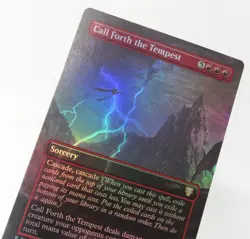 MTG Call Forth the Tempest Borderless Holo Foil NM LOTR Tales Of Middle Earth - Image 3
