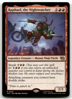 Raphael, the Nightwatcher #103 (NM) Teenage Mutant Ninja Turtles TMT Magic MTG - Image 1