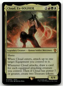 Cloud, Ex-SOLDIER #2 (Foil) (NM) Final Fantasy FIC Magic MTG - Image 1