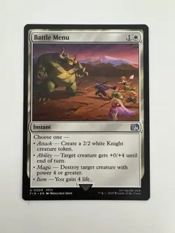 Battle Menu MTG Magic the Gathering Card NM Near Mint FIN - Image 1