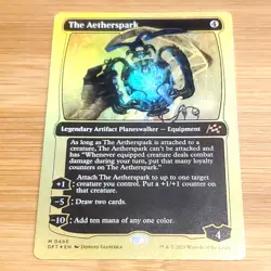 The Aetherspark, First Place Gold Foil Aetherdrift, Magic MTG LP / NM - Image 1
