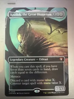 MTG English Kozilek, the Great Distortion (Borderless) NM Foil Commander Masters - Image 1