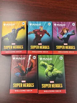 MTG Magic the Gathering MARVEL SUPER HEROES Welcome Decks SET OF 5 FREE SHIP - Image 1