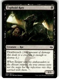 Fate Reforged Magic: The Gathering Typhoid Rats MTG NM - Image 1
