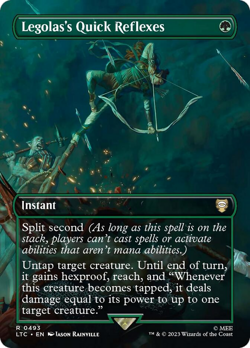 Legolas's Quick Reflexes (Borderless Foil) [Tales of Middle Earth] LTC 0493 MTG - Image 2