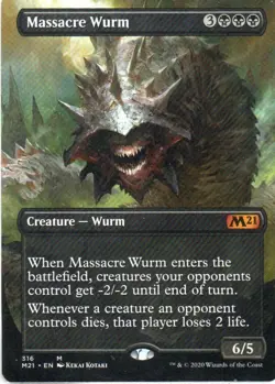 MTG: Core Set 2021: Alternate Art Massacre Wurm: Lightly Played Condition - Image 1