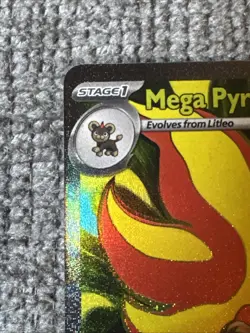 Pokemon Mega Pyroar ex 99/86 Full Art Double Ultra Rare Chaos Rising ME04 NM - Image 2