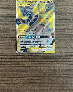 Pikachu & Zekrom GX NM (Full Art) 162/181 Sm-Team Up Pokemon Holo MINT - Image 4