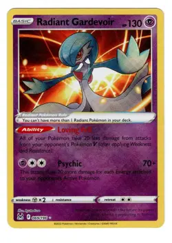 RADIANT GARDEVOIR 069/196 RADIANT RARE LOST ORIGIN POKEMON NM/M - Image 1