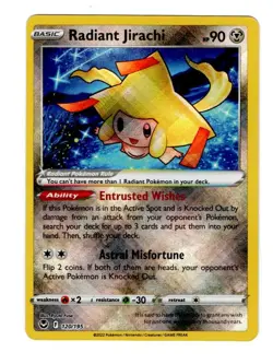 RADIANT JIRACHI 120/195 RADIANT RARE SILVER TEMPEST POKEMON NM/M - Image 1