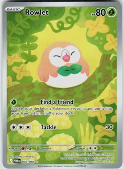 POKEMON ROWLET 090/088 HOLO PERFECT ORDER HOLO NM/M - Image 1