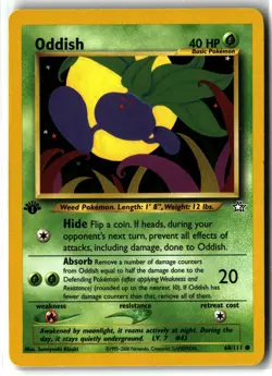 2000 Oddish ⭐ 68/111 1st Edition Vintage Neo Genesis Pokemon NM/LP - Image 1