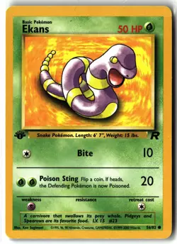 2000 Ekans ⭐ 56/82 1st Edition Vintage WOTC Team Rocket Pokemon NM/LP - Image 1