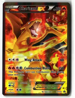 2016 Pokemon TCG Charizard EX XY121 Black Star Promo Full Art Holo Ultra Rare LP - Image 1