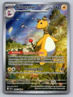 AMPHAROS 090/086 HOLO ILLUSTRATION RARE CHAOS RISING POKEMON NM/M - Image 1