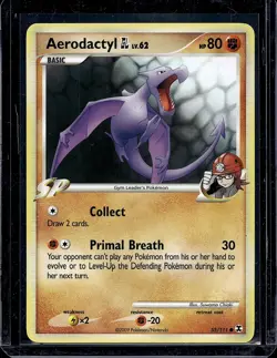 Aerodactyl GL 55/111 Rising Rivals Non Holo LP Pokemon Card Rare Vintage - Image 1