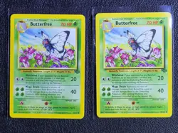 Pokemon TCG Butterfree Jungle Set Lot Of 2 #33 Uncommon Unlimited NM-Mint - Image 1