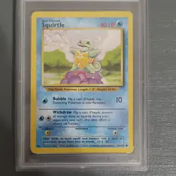 PSA 9 Pokemon Base Set Squirtle 63/102 Regular English Unlimited 1999 WOTC - Image 2