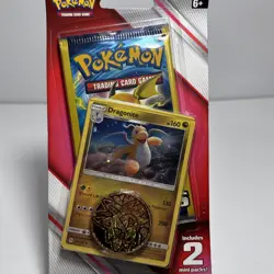 Pokemon 2 Mini Booster Packs 1 Dragonite Promo Brand New Coin Sealed TCG 3 Bonus - Image 1