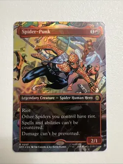 Spider-Punk (Borderless FOIL) - 0207 - Marvel's Spider-Man MTG - NM/M! - Image 1