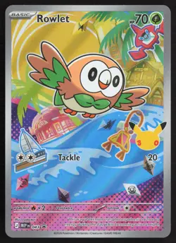 Pokemon Rowlet Promo 043 ME: Mega Evolution Promo Holofoil NM - Image 1