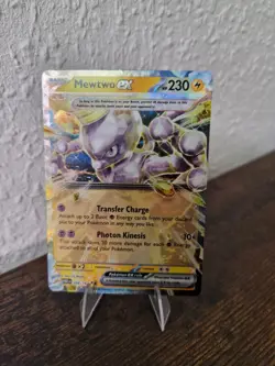 Pokemon Mewtwo ex 058/182 Tera Holo NM Englisch - Image 1