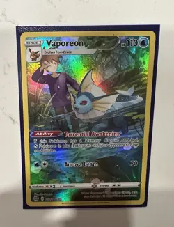Pokemon TCG Vaporeon TG02/TG30 Swsh09: Brilliant Stars Trainer Gallery Holo - Image 1