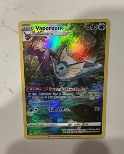 Pokemon TCG Vaporeon TG02/TG30 Swsh09: Brilliant Stars Trainer Gallery Holo - Image 3