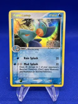 2006 Pokemon EX Crystal Guardians Marshtomp 24/100 Stamped Reverse Holo HP/DMG - Image 1
