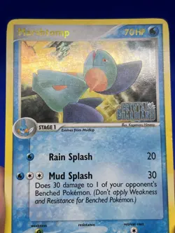 2006 Pokemon EX Crystal Guardians Marshtomp 24/100 Stamped Reverse Holo HP/DMG - Image 3
